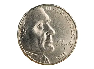 Cents Prints: 2005 US nickel coin. The face value of 5 cents is now less than the value of the metals in the coin