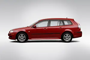 Tail Light Prints: 2006 Saab 9-3 2.0T Sport Combi in Red - Drivers Side Profile