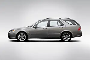 Tail Light Prints: 2006 Saab 9-5 2.3T Sport Combi in Gray - Drivers Side Profile