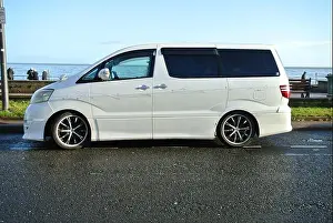 Profile View Prints: A 2007 Toyota Alphard parked in Teignmouth, Devon, England, UK