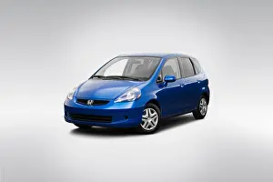 2008 Prints: 2008 Honda Fit in Blue - Front angle view