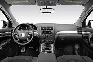 2008 Prints: 2008 Saturn Outlook XE in Silver - Dashboard, center console, gear shifter view