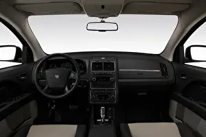 Steering Wheel Prints: 2009 Dodge Journey R/T in Red - Dashboard, center console, gear shifter view