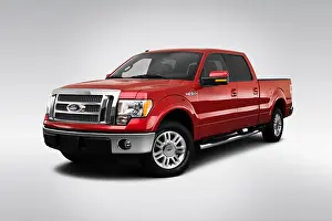 Grille Prints: 2010 Ford F-150 Lariat in Red - Front angle view