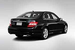 Exhaust Prints: 2010 Mercedes-Benz C-Class C300 in Black - Rear angle view