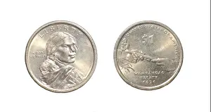 2011 Sacagawea Dollar Coin WAMPANOAG TREATY 1621 carrying her young son