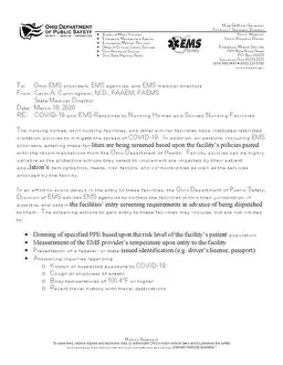 Emergency Response Prints: The 2020 guidance on COVID-19 EMS response to nursing homes