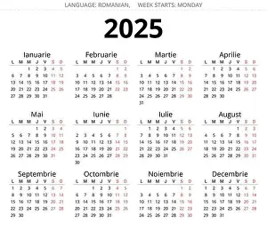 Moldova Prints: 2025 romanian calendar. Printable