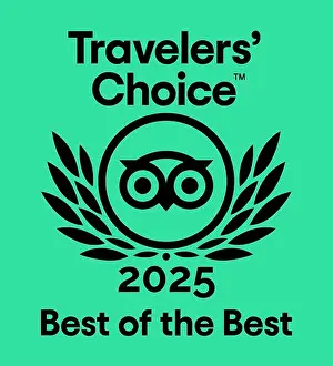 Recommendation Prints: 2025 Travellers Choice Tripadvisor logo icon vector - popular service with rating of hotels and attractions for travel