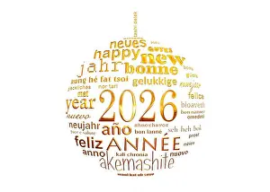 Bauble Prints: 2026 new year holiday