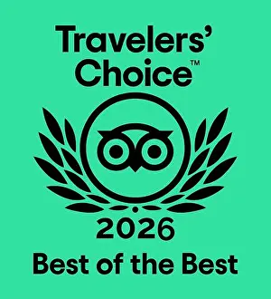 Recommendation Prints: 2026 Travellers Choice Tripadvisor logo icon vector - popular service with rating of hotels and attractions for travel