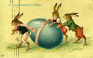 23. Old Russian Easter Postcard