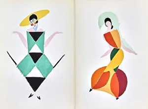 Moda Prints: 27 Tableaux vivants. Museum: PRIVATE COLLECTION. Author: Sonia Delaunay (Delaunay-Terk)