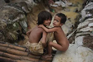 Refuge Prints: 28 July 2012. Coxs Bazar, Bangladesh. Rohingya refugees at Bangladesh Camp