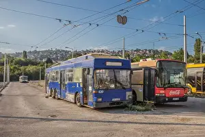 28.08.2022. Bosnia and Herzegovina, Sarajevo, bus depot. Trolleybus Graf & Stift MAN