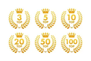 Compilation Prints: Top 3, 5, 10, 20, 50, 100 rating chart. Best in the ranking
