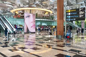 Singapore Prints: 31.01.2020, Singapore, , Singapore - A view into the modern departure hall of Terminal 3 at Changi Airport