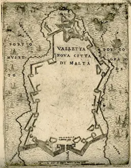 321 Valletta, nova città di Malta - Camocio Giovanni Francesco - 1574