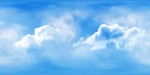 Virtual Reality Prints: 360 degree blue sky background with clouds