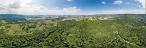 Baden Wurttemberg Prints: 360 Spherical panorama of Hohenzollern hill with castle at summer noon