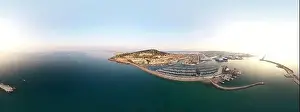 Brightly Colored Prints: 360º Aerial panorama of the city of Sète and the port
