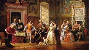 381 Luigi Mussini- Leonardo da Cutro e Ruy Lopez giocano a scacchi alla corte di Spagna