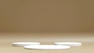 3d display product brown minimal scene with geometric podium platform