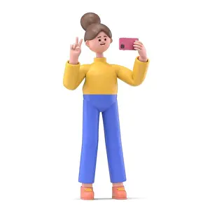 Businessmen Prints: 3D illustration of cartoon characters business concept