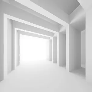 Enter Prints: 3d Illustration of White Abstract Construction