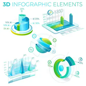 Concern Prints: 3D Infographic Elements