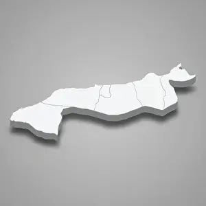 Prefecture Prints: 3d isometric map of Yalova is a province of Turkey, vector illustration