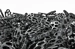 Punch Prints: 3D render of chrome knuckle dusters