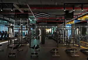 Bodybuilding Prints: 3d render gym saloon fitness