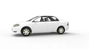 Generic Prints: 3D rendering of a computer generated model of a car vehicle isolated