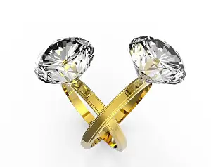 Brilliant Prints: 3d rendering of a diamond ring