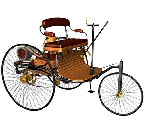 Prototype Prints: 3D Rendering of the first recognized automobile with an internal combustion engine