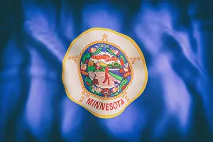 Minnesota Prints: 3d rendering of a Minnesota State fla
