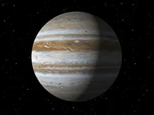 Night Sky Prints: 3d rendering of the planet Jupiter done with NASA textures