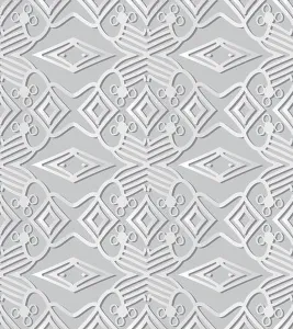 White Vector Vectors Prints: 3D white paper art Check Cross Aboriginal Geometry Line
