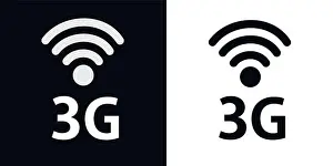 Tower City Prints: 3g network technology wireless data transmission, high-speed internet. Icons set