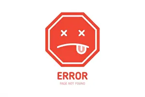 Trouble Prints: 404 error page not found design template for website