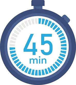 Countdown Prints: 45 minutes, stopwatch, clock