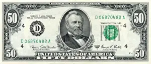Grant Prints: $50 - 50 dollar bill - Series 1969C Front - Bureau of Engraving and Printing