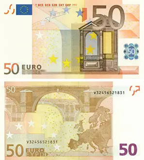 50 Euro Bill front and back