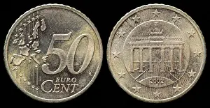 Cents Prints: 50 Euro cent coin, Germany, 2002
