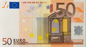 Euros Prints: 50 fifty euro euros note bill