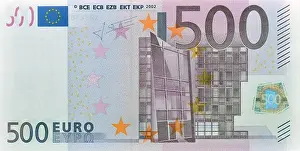 Geld Prints: 500-Euro-Schein, Banknote, Vorderseite, 500er, Banknoten, Währung, Fünfhundert, Euro