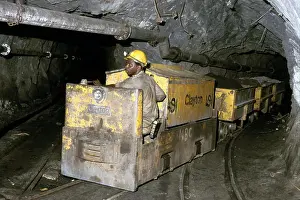 Ghana Prints: 5000 feet down the Adansi Shaft on level 50 at the Obuasi ( AGC) Gold Mine Ghana