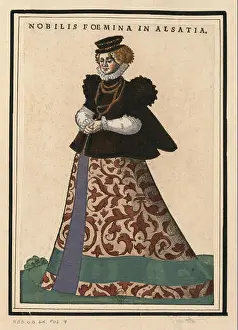 517 Ensemble de gravures de costumes d'Allemagne du XVIe siècle.f007