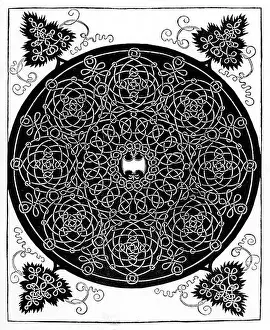 Knot Prints: The 5th decorative knot of the series of 6 such copies by Leonardo da Vinci 1471-1528 Albrecht DURER Paris